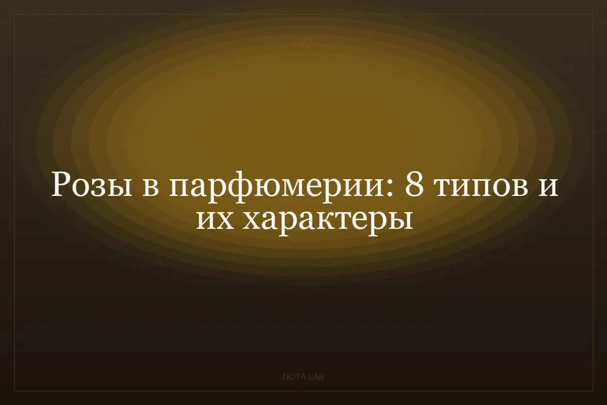 Розы в парфюмерии: 8 типов и их характеры
